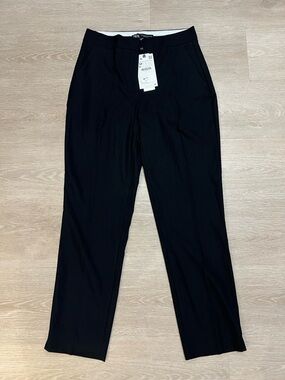 Black Chic Minimalist Sleek Tailored Trousers